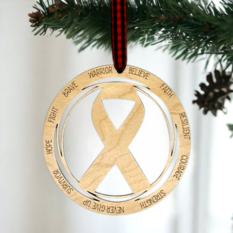 Cancer Ribbon Ornament