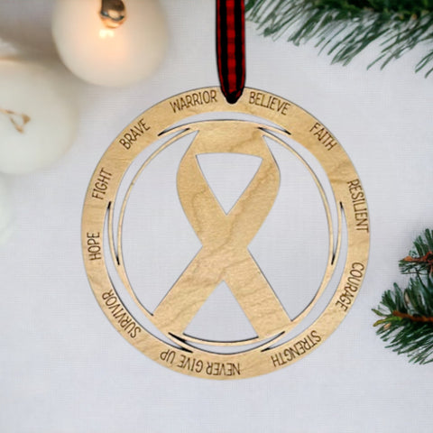 Cancer Ribbon Ornament