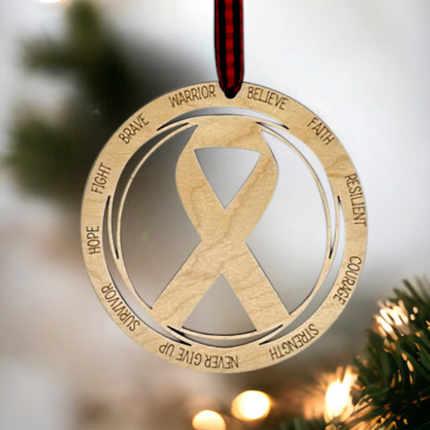 Cancer Ribbon Ornament