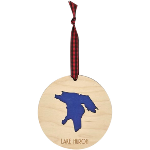 Custom Lake Huron Christmas Ornament