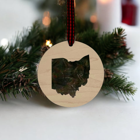 Ohio Cut Out Ornament