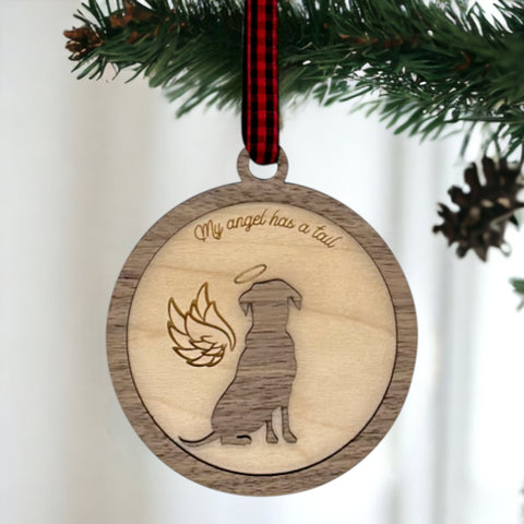 Dog Wings Memorial Ornament