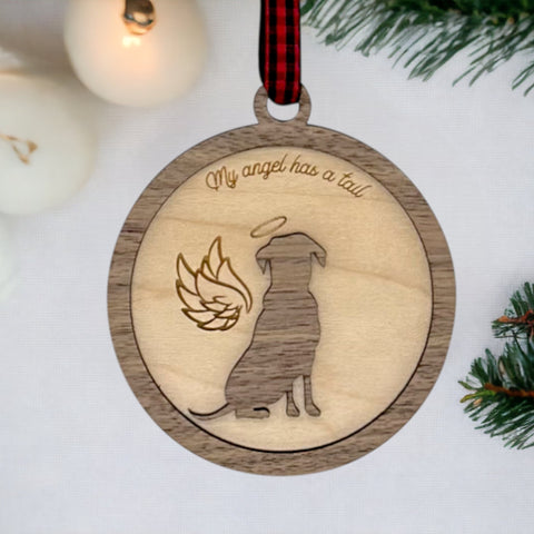 Dog Wings Memorial Ornament