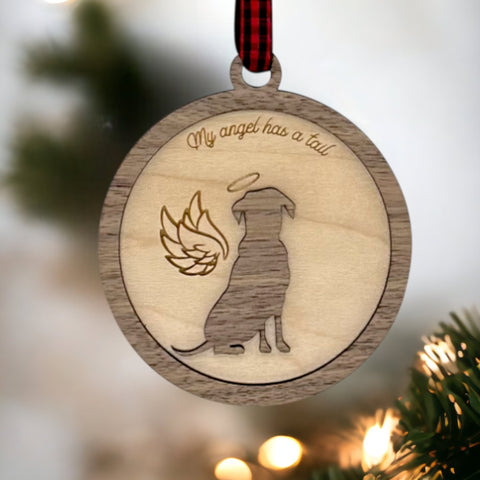 Dog Wings Memorial Ornament