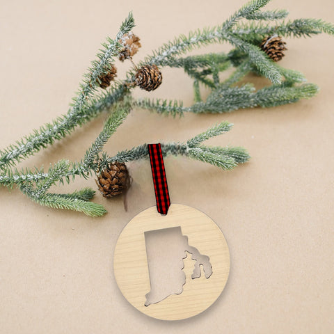 Rhode Island Cut Out Ornament