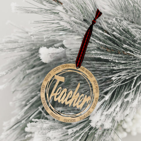 Cherish the season with our Teacher Appreciation Christmas Ornament, a symbol of gratitude for those who shape minds. Featuring a delicate apple design, it's the perfect gift for educators who inspire.