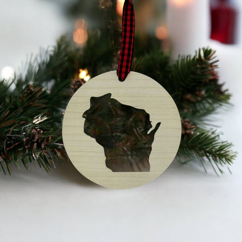 Wisconsin Cut Out Ornament