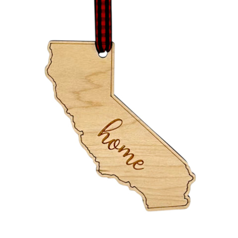 California Home Script Ornament