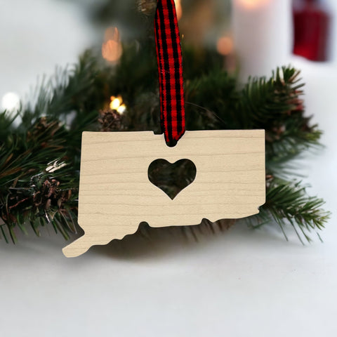 Connecticut Heart Ornament