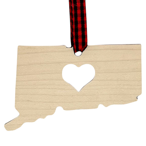 Connecticut Heart Ornament