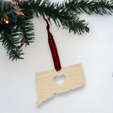 Connecticut Heart Ornament