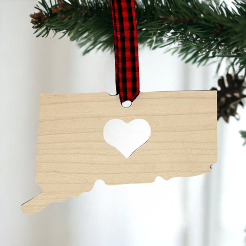 Connecticut Heart Ornament