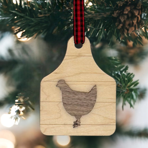 Custom Chicken Hen Ornament
