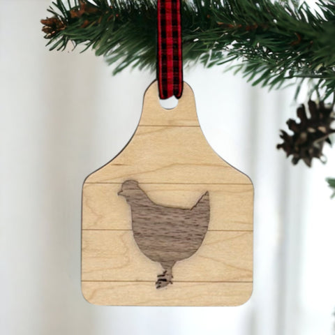 Custom Chicken Hen Ornament