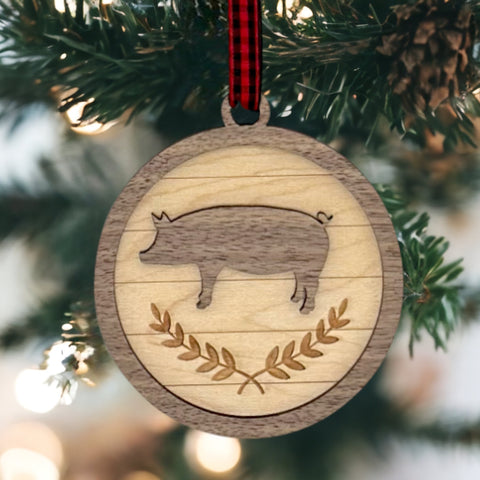 Custom Pig Ornament