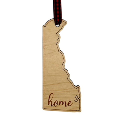 Delaware Home Script Ornament