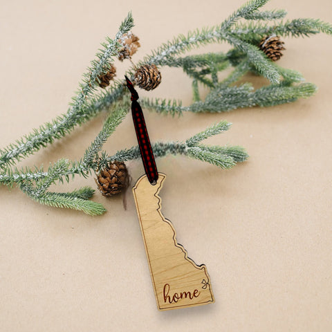 Delaware Home Script Ornament