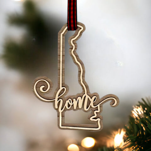 Delaware Home Double Layer Ornament