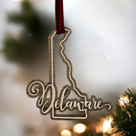 Delaware Double Layer Ornament