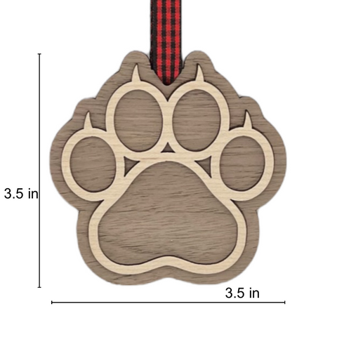 Sweet and Personalized Cat Paw Ornament - Adorn your tree with this delightful ornament featuring a cute cat paw print. Customize it with your cat's name for a unique touch, celebrating the feline charm that brightens your holiday season