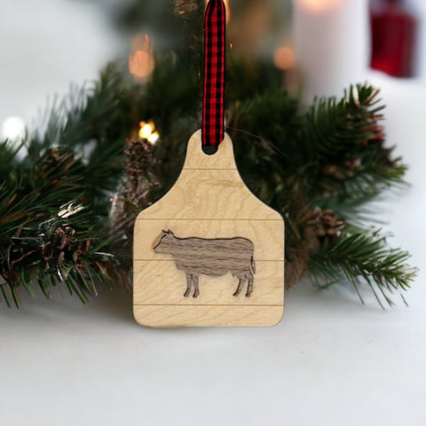 Farmhouse Cow Ornament