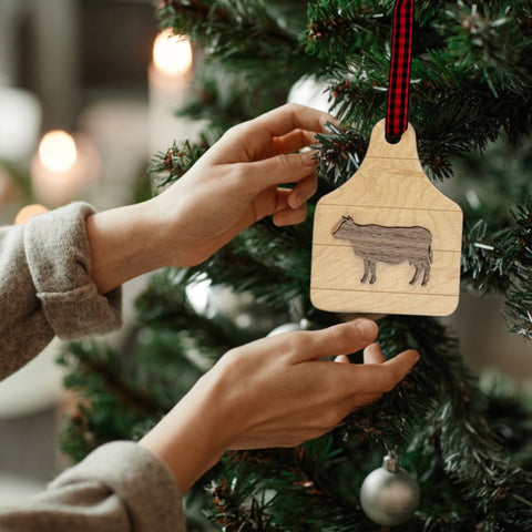 Farmhouse Cow Ornament