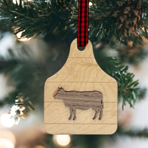 Farmhouse Cow Ornament