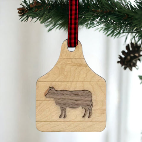 Farmhouse Cow Ornament