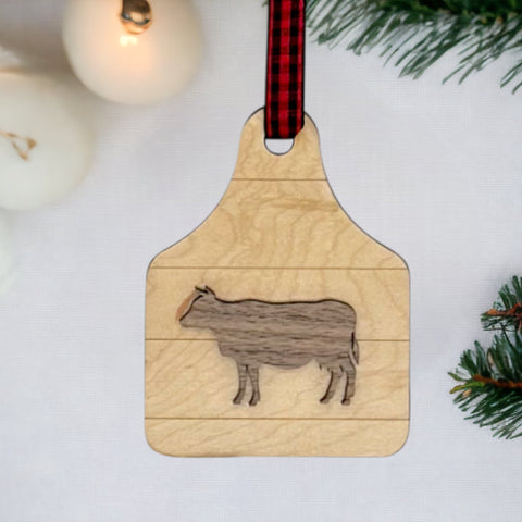 Farmhouse Cow Ornament