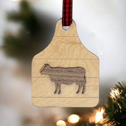 Farmhouse Cow Ornament