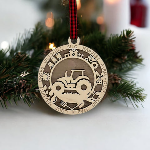 Farmhouse Tractor Ornament