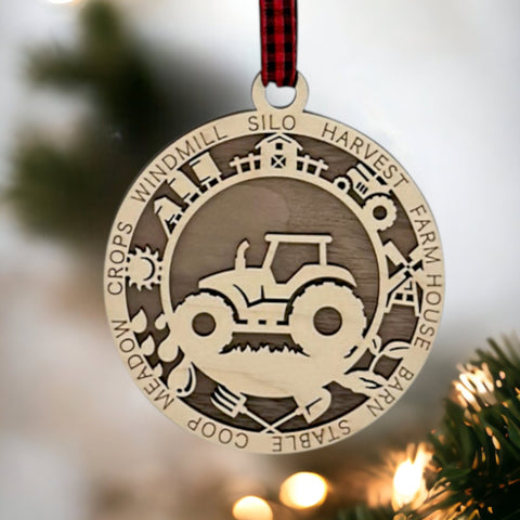 Farmhouse Tractor Ornament