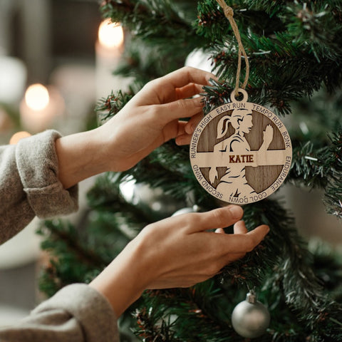 Run into the holiday season with our Personalized Female Cross Country Ornament! Crafted for running enthusiasts, this custom keepsake adds a personal touch to your tree. Celebrate the cross country runner in your life with this spirited ornament. Customize now for a winning stride in holiday decor – order your Personalized Female Cross Country Ornament today!