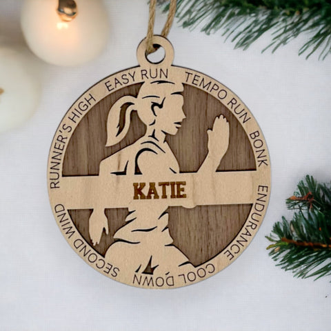 Run into the holiday season with our Personalized Female Cross Country Ornament! Crafted for running enthusiasts, this custom keepsake adds a personal touch to your tree. Celebrate the cross country runner in your life with this spirited ornament. Customize now for a winning stride in holiday decor – order your Personalized Female Cross Country Ornament today!