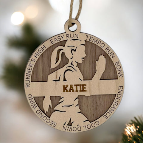 Run into the holiday season with our Personalized Female Cross Country Ornament! Crafted for running enthusiasts, this custom keepsake adds a personal touch to your tree. Celebrate the cross country runner in your life with this spirited ornament. Customize now for a winning stride in holiday decor – order your Personalized Female Cross Country Ornament today!