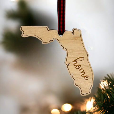 Florida Home Script Ornament