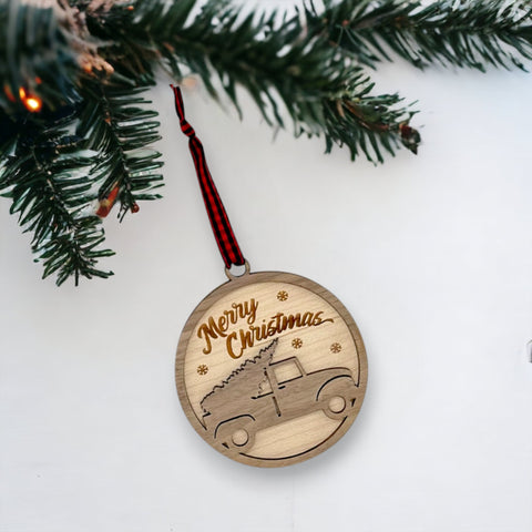 Holiday Truck Ride Christmas Ornament