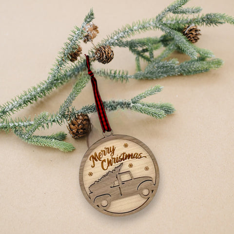 Holiday Truck Ride Christmas Ornament