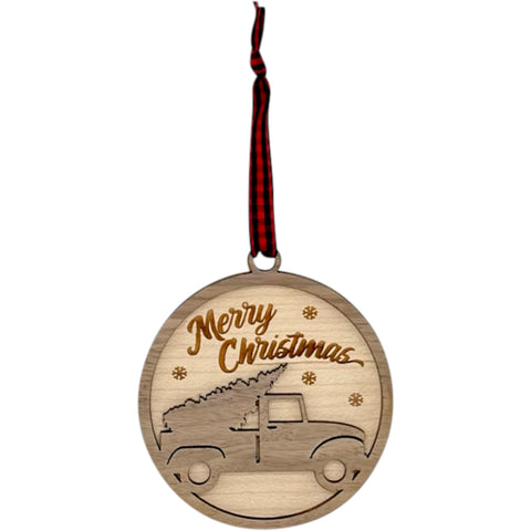 Holiday Truck Ride Christmas Ornament