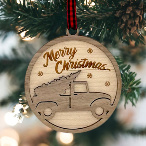 Holiday Truck Ride Christmas Ornament