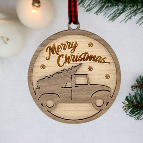 Holiday Truck Ride Christmas Ornament