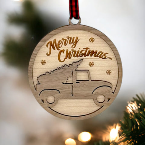 Holiday Truck Ride Christmas Ornament