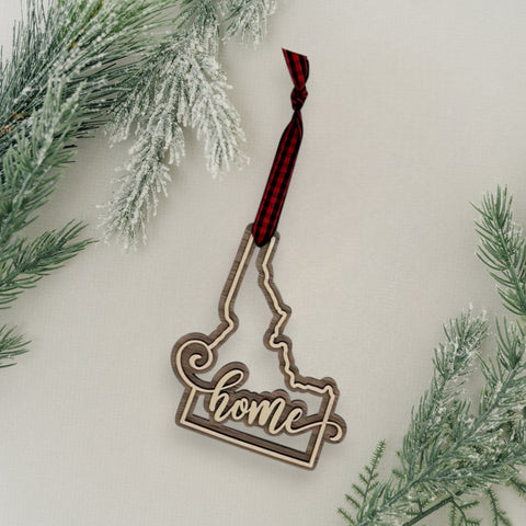 Idaho Home Double Layer Ornament