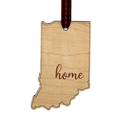 Indiana Home Script Ornament