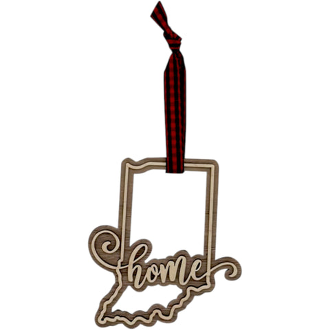 Indiana Home Double Layer Ornament