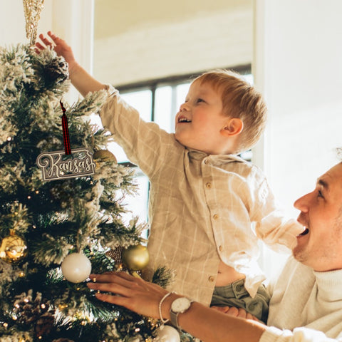 Kansas Double Layer Ornament