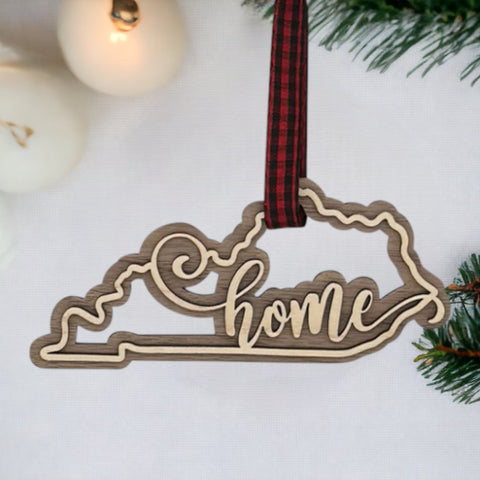 Kentucky Home Double Layer Ornament