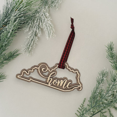 Kentucky Home Double Layer Ornament