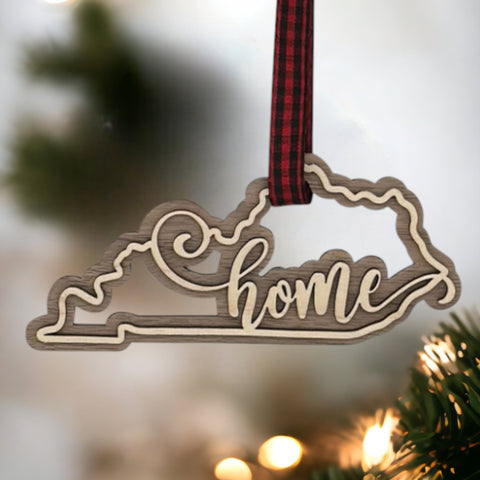 Kentucky Home Double Layer Ornament