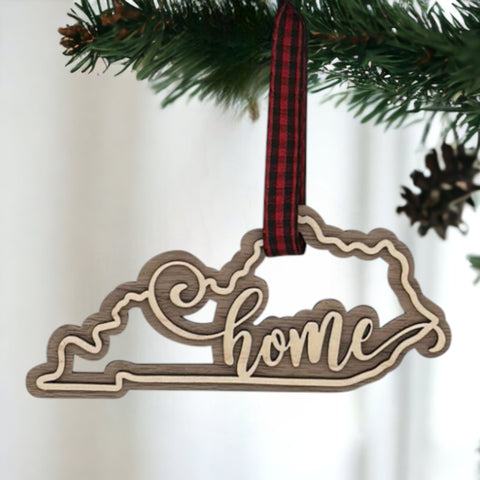 Kentucky Home Double Layer Ornament